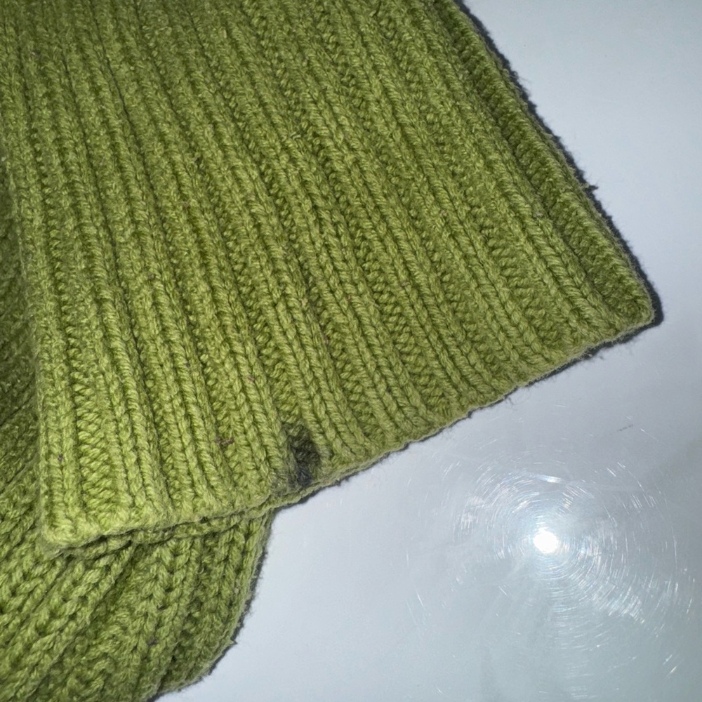 Style & Co Green Cable Knit Sweater XL Button Henley Collar Cozy - Picture 6 of 9